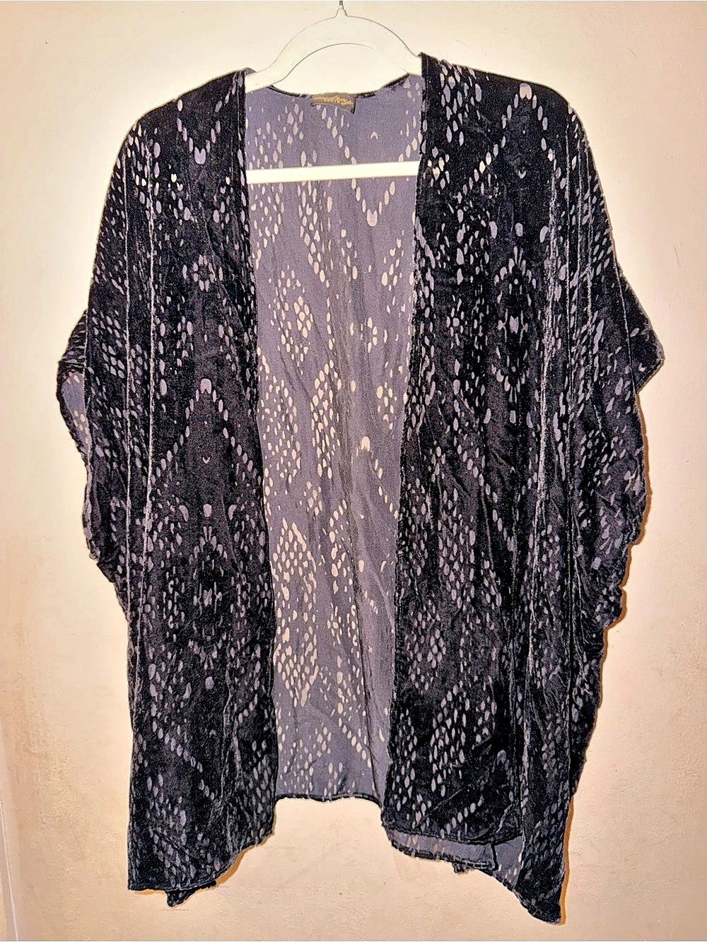 NWOT audrey Black Sheer Open-Front Tunic